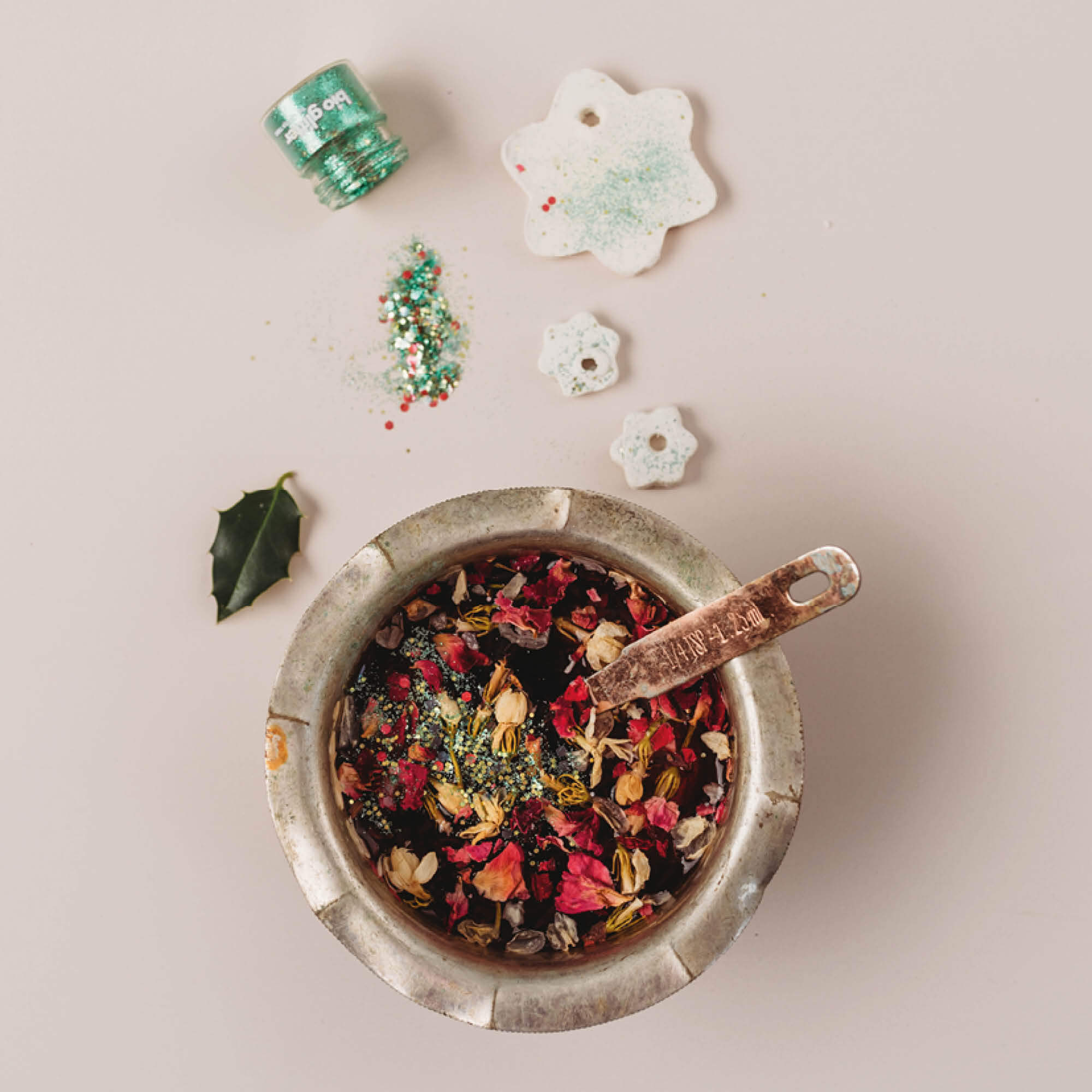 Christmas magic potion with Eco glitter, made from plants, not plastic by The Glitter Tribe from Your Wild Books.