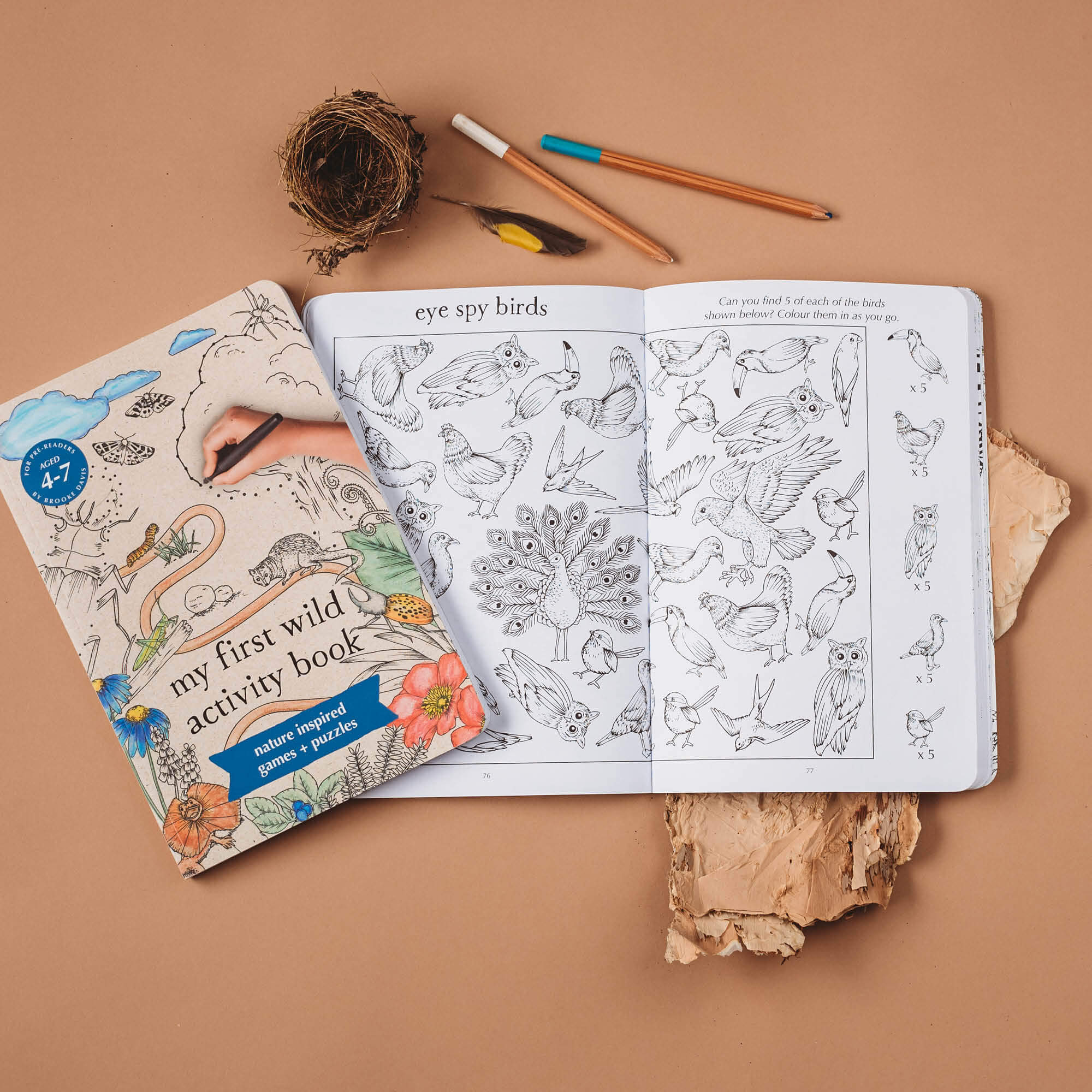 My First Wild Activity Book, nature inspired games and puzzles, printed in Australia by Your Wild Books.