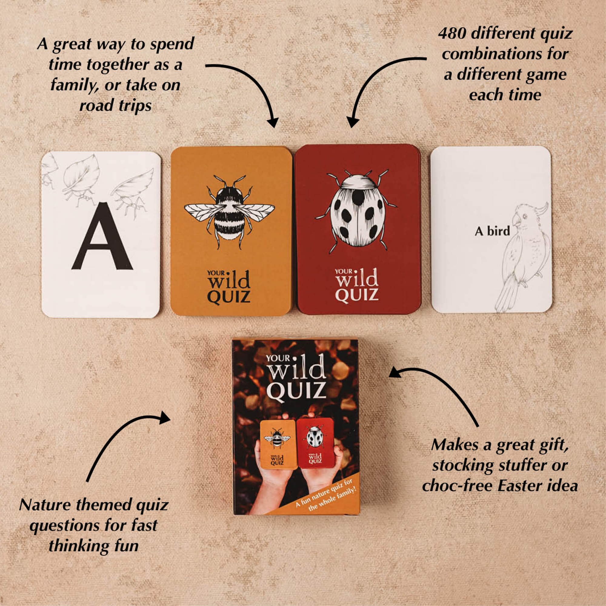 Nature inspired card game, Your Wild Quiz. Made in Australia by Your Wild Books.