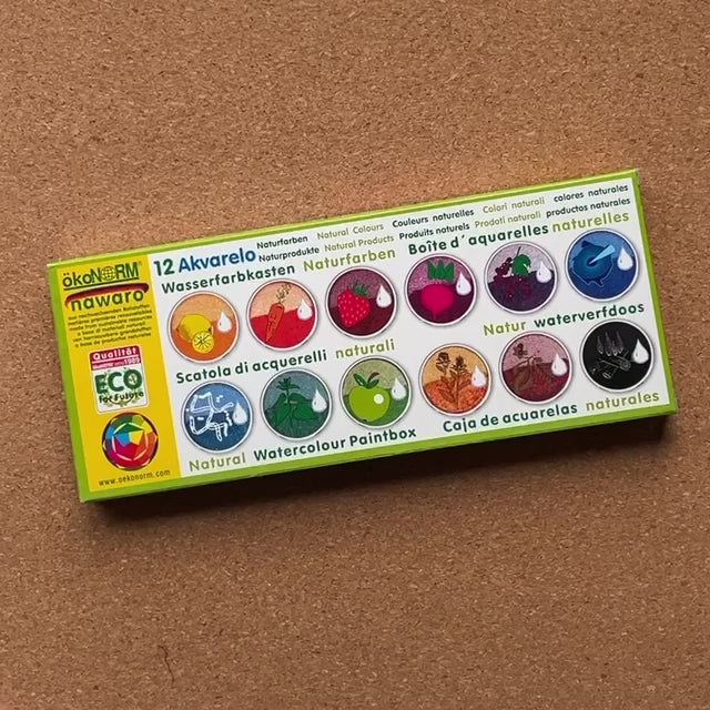 All natural, chemical free, plastic free, watercolour paint from Okonorm brand from Your Wild Books