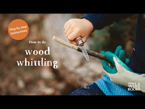Step by step instructions for how to whittle wood from our book Wild Imaginaton, nature craft projects for kids.