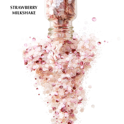 Strawberry Milkshake colour Eco glitter, made from plants, not plastic by The Glitter Tribe from Your Wild Books.