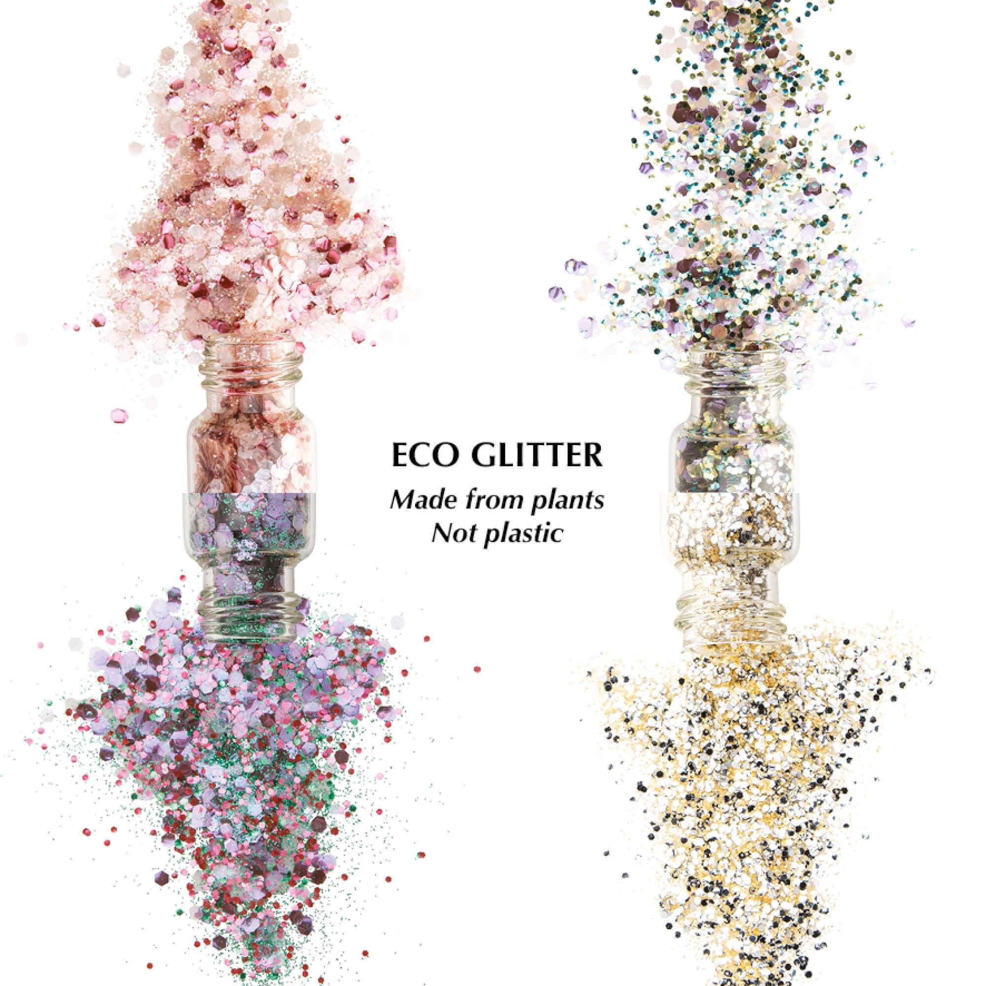 Eco glitter, made from plants, not plastic by The Glitter Tribe from Your Wild Books.