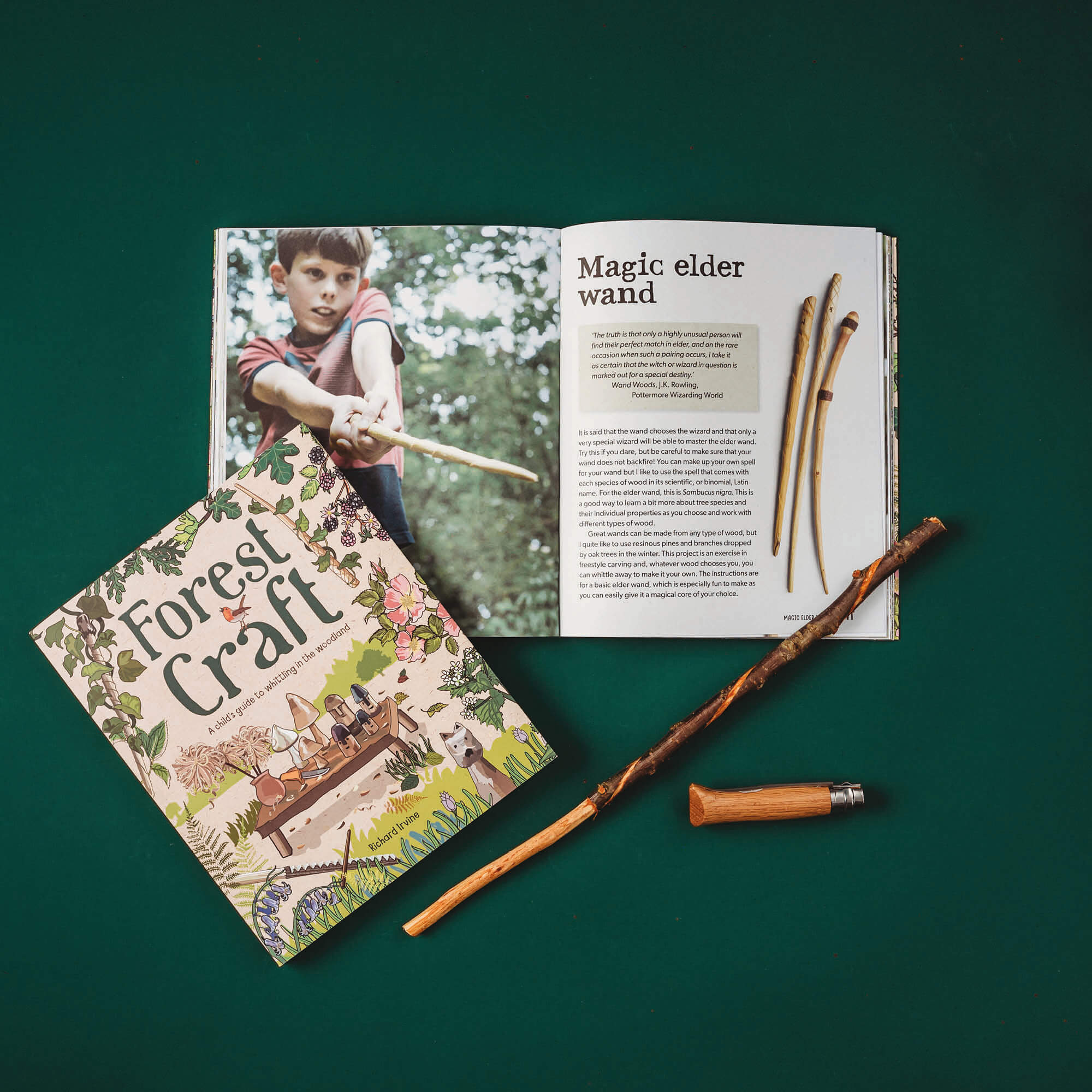 How to whittle a magic wand from Book Forest Craft, a child&
