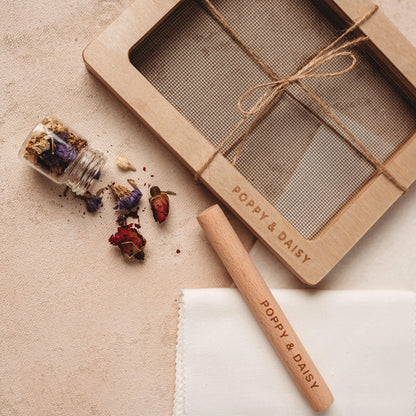 Paper Making Bundle includes Wild Celebrations book, Paper Making kit from Poppy and Daisy and two packets of seeds from Heirloom Harvest. All products are made in Australia.