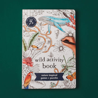 Wild Activity Book, nature inspired games and puzzles by Your Wild Books. Made in Australia for kids over 7 years.