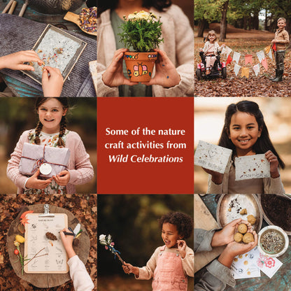 Some of the activities from the book inside the Paper Making Bundle includes Wild Celebrations book, Paper Making kit from Poppy and Daisy and two packets of seeds from Heirloom Harvest. All products are made in Australia.