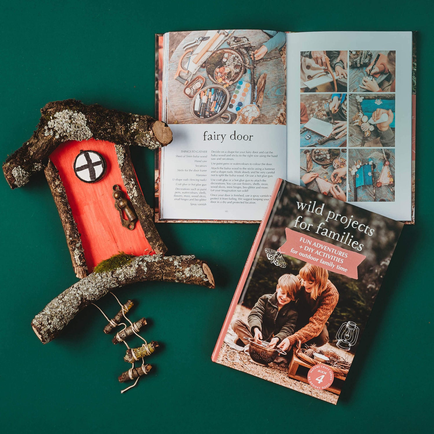 Pages from Real Tools Bundle by Your Wild Books includes Wild Projects for Families book, whittling knife, hand drill and fire starter.