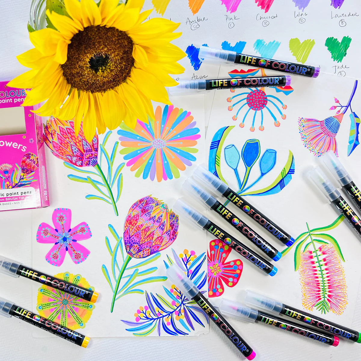 Elmers Paintastics Paint Brush Pens, Washable, Color Changing, Home &  Floral