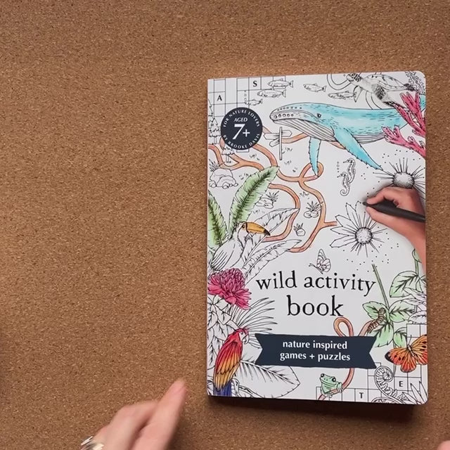 Wild Activity Book, nature inspired games and puzzles by Your Wild Books. Made in Australia for kids over 7 years.